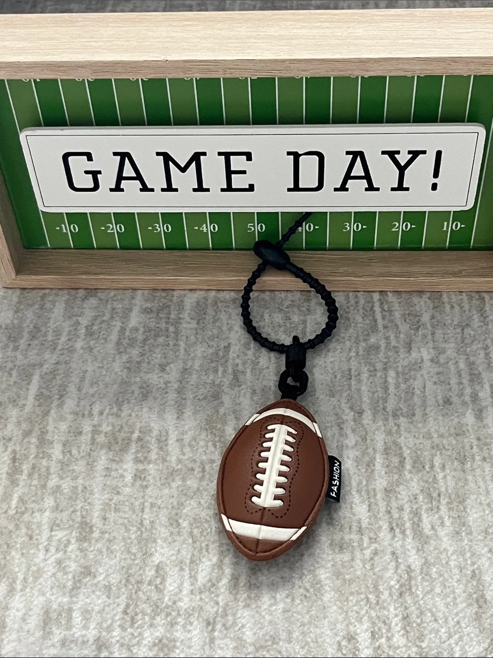 Brown Kids Football Keychain Bag Charm